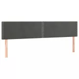 sötétszürke bársony fejtámla 180x5x78/88 cm