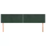 sötétzöld bársony fejtámla 180x5x78/88 cm