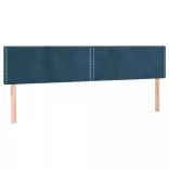 sötétkék bársony fejtámla 180x5x78/88 cm