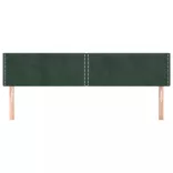 sötétzöld bársony fejtámla 200 x 5 x 78/88 cm