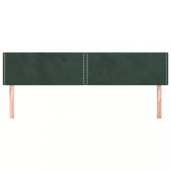 sötétzöld bársony fejtámla 200 x 5 x 78/88 cm