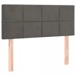 sötétszürke bársony fejtámla 80 x 5 x 78/88 cm