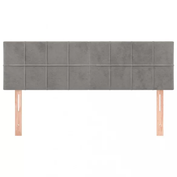 világosszürke bársony fejtámla 144x5x78/88 cm