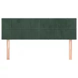 sötétzöld bársony fejtámla 144x5x78/88 cm