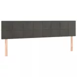 sötétszürke bársony fejtámla 200 x 5 x 78/88 cm