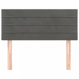sötétszürke bársony fejtámla 90x5x78/88 cm