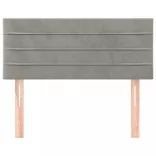 világosszürke bársony fejtámla 100x5x78/88 cm