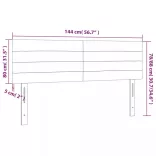 sötétszürke szövet fejtámla 144x5x78/88 cm