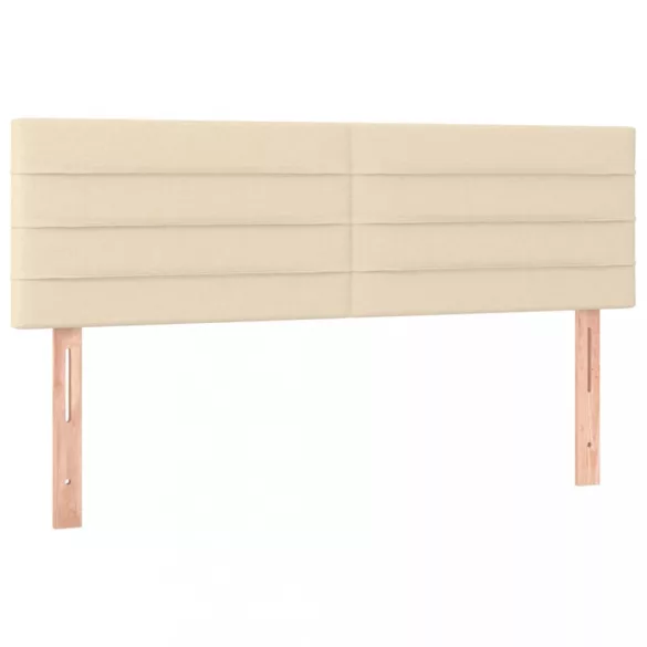 krémszínű szövet fejtámla 144x5x78/88 cm