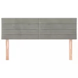 világosszürke bársony fejtámla 144x5x78/88 cm