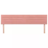 rózsaszín bársony fejtámla 160x5x78/88 cm