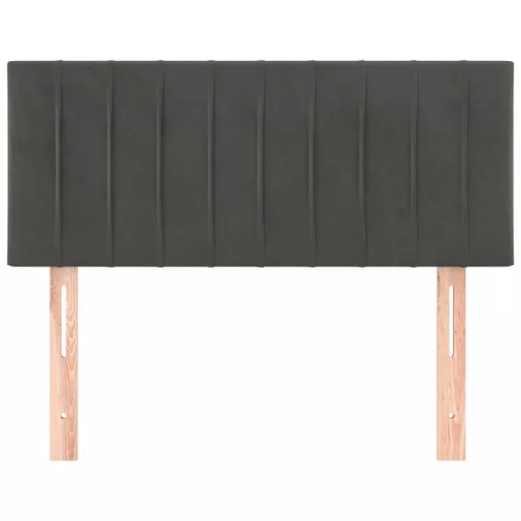 sötétszürke bársony fejtámla 80 x 5 x 78/88 cm