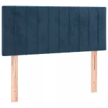 sötétkék bársony fejtámla 80 x 5 x 78/88 cm