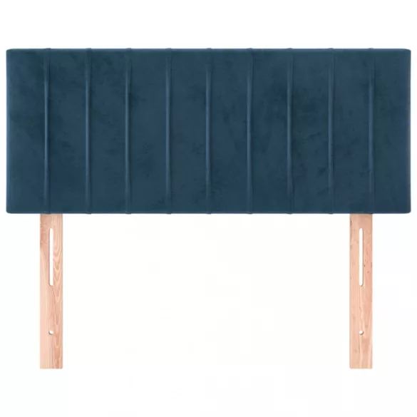 sötétkék bársony fejtámla 80 x 5 x 78/88 cm