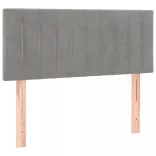 világosszürke bársony fejtámla 90x5x78/88 cm