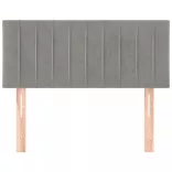 világosszürke bársony fejtámla 90x5x78/88 cm