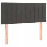 sötétszürke bársony fejtámla 90x5x78/88 cm