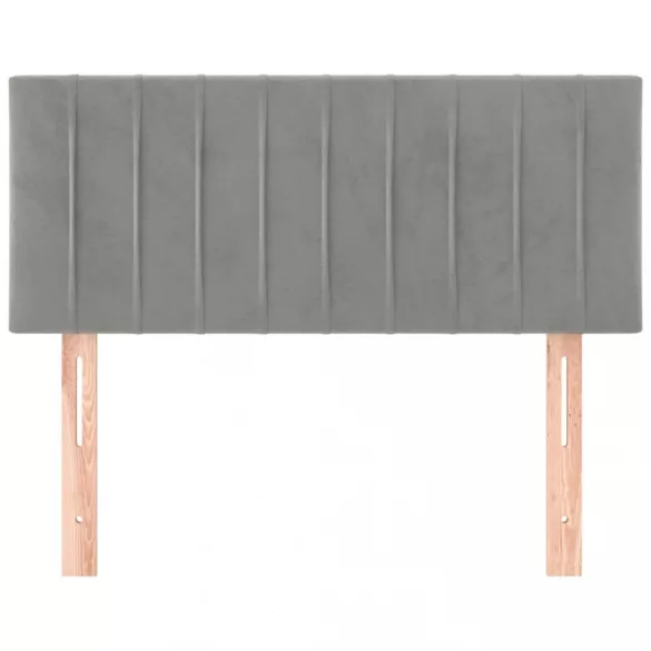 világosszürke bársony fejtámla 100x5x78/88 cm