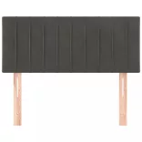 sötétszürke bársony fejtámla 100x5x78/88 cm