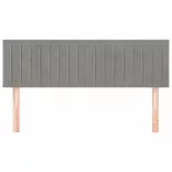 világosszürke bársony fejtámla 144x5x78/88 cm