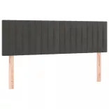 sötétszürke bársony fejtámla 144x5x78/88 cm
