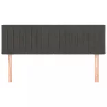 sötétszürke bársony fejtámla 144x5x78/88 cm