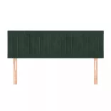 sötétzöld bársony fejtámla 144x5x78/88 cm