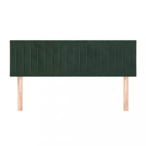 sötétzöld bársony fejtámla 144x5x78/88 cm