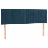 sötétkék bársony fejtámla 144x5x78/88 cm