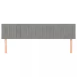 világosszürke bársony fejtámla 180x5x78/88 cm