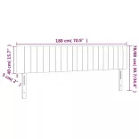 világosszürke bársony fejtámla 180x5x78/88 cm