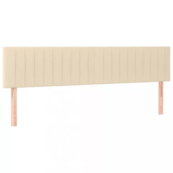 krémszínű szövet fejtámla 200 x 5 x 78/88 cm