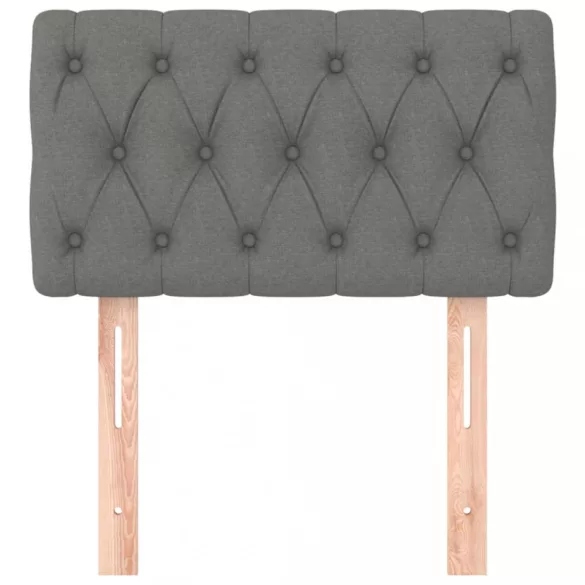 sötétszürke szövet fejtámla 80x7x78/88 cm