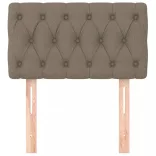 tópszínű szövet fejtámla 80x7x78/88 cm