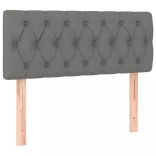 sötétszürke szövet fejtámla 100x7x78/88 cm