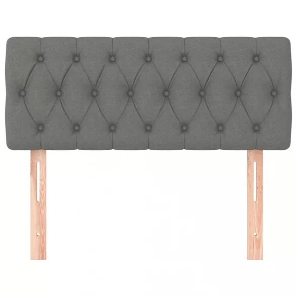 sötétszürke szövet fejtámla 100x7x78/88 cm