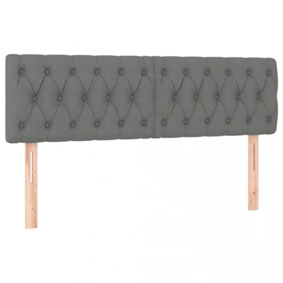 sötétszürke szövet fejtámla 144x7x78/88 cm