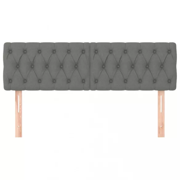 sötétszürke szövet fejtámla 144x7x78/88 cm