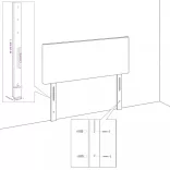 sötétszürke szövet fejtámla 144x7x78/88 cm