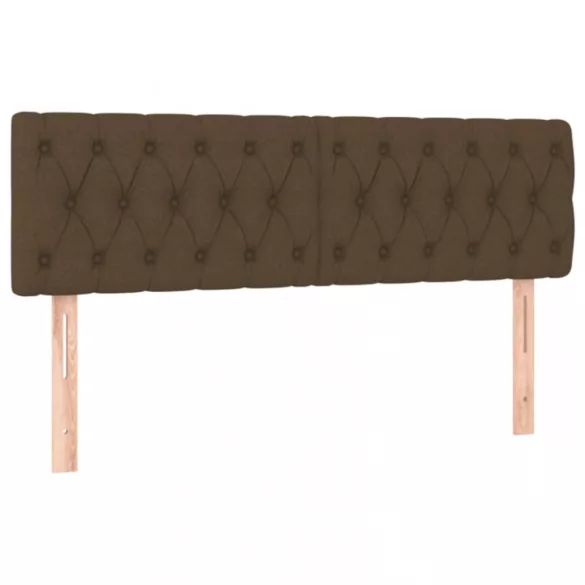 sötétbarna szövet fejtámla 144x7x78/88 cm
