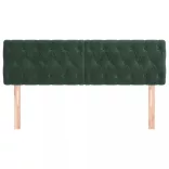 sötétzöld bársony fejtámla 144x7x78/88 cm