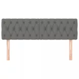 sötétszürke szövet fejtámla 160 x 7 x 78/88 cm