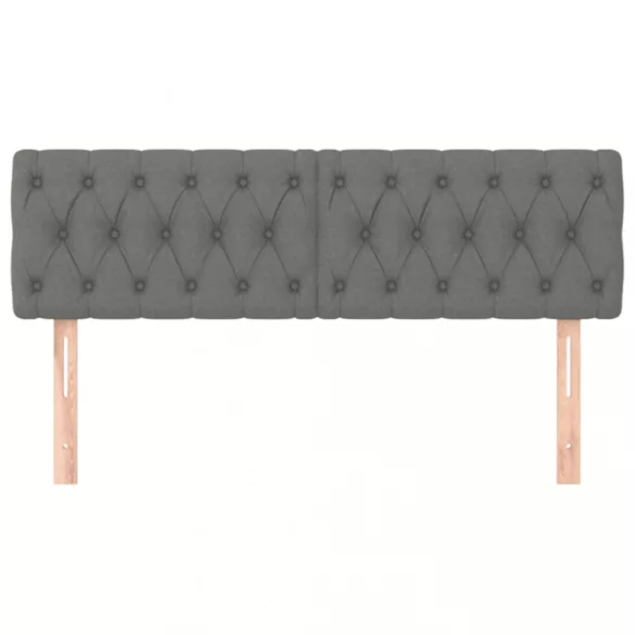 sötétszürke szövet fejtámla 160 x 7 x 78/88 cm