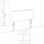 sötétszürke szövet fejtámla 160 x 7 x 78/88 cm