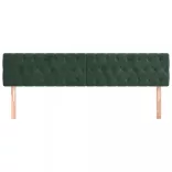 sötétzöld bársony fejtámla 180x7x78/88 cm