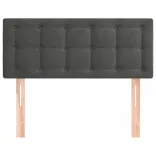 sötétszürke bársony fejtámla 80 x 5 x 78/88 cm