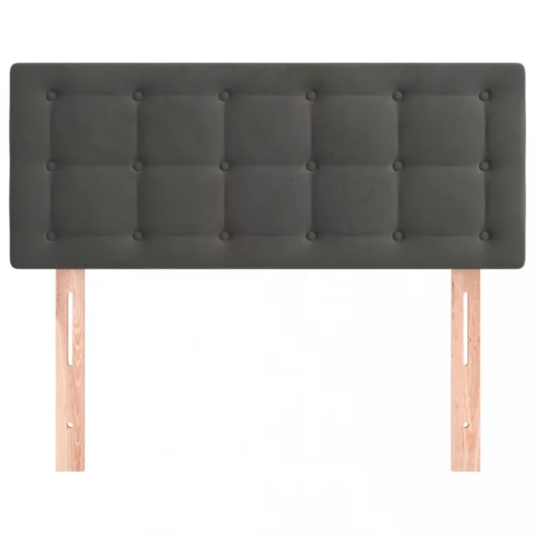 sötétszürke bársony fejtámla 90x5x78/88 cm