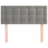 világosszürke bársony fejtámla 100x5x78/88 cm