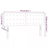 szürke műbőr fejtámla 144x5x78/88 cm