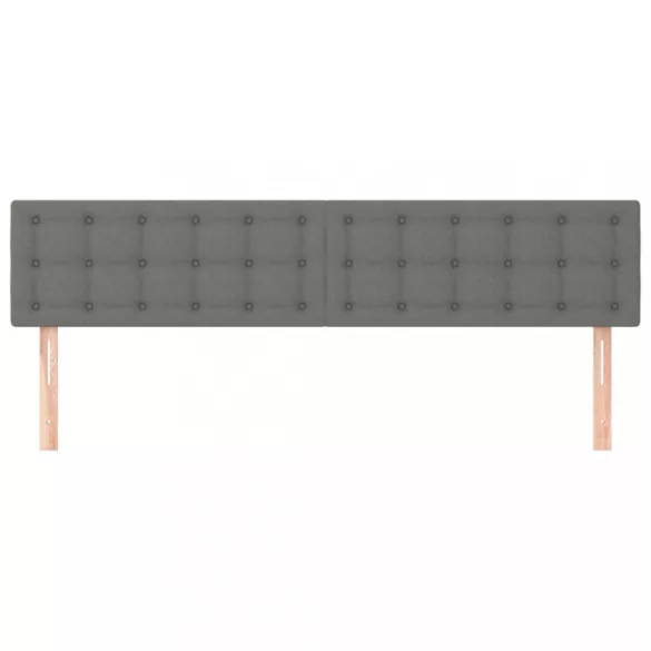 sötétszürke szövet fejtámla 160 x 5 x 78/88 cm